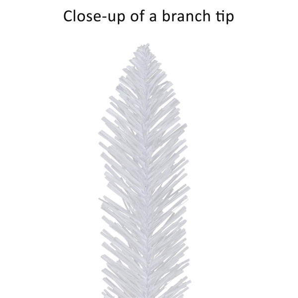 Puleo International 6ft. Pre-Lit White Alpine Pencil Tree