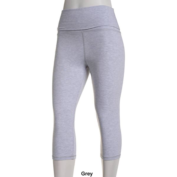Juniors No Comment Fold Over Waist Capri Leggings