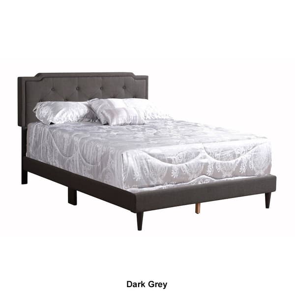 Passion Furniture Deb Jewel Tufted Panel Bed Frame - Full