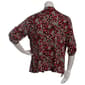 Plus Size Notations 3/4 Sleeve Chicklet 2Fer Cardigan Blouse - image 2