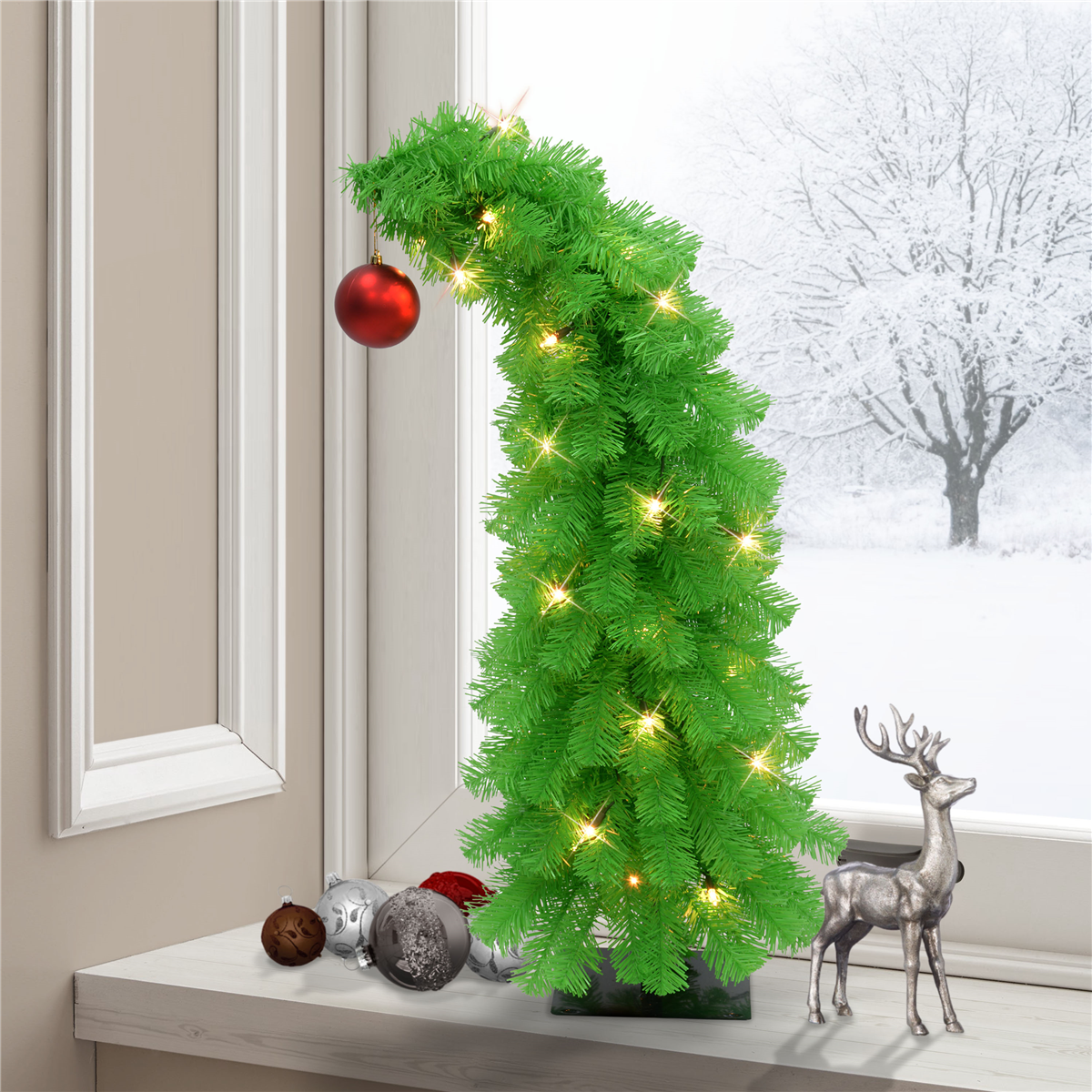 Puleo International 3ft. Pre-Lit Whimsical Christmas Tree