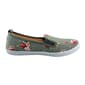 Womens Take A Walk Canvas Twin Gore Floral Print Flats - Grey - image 2
