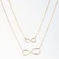 Duo Gold Cubic Zirconia Pave Infinity Necklace - image 1