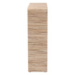bali & pari Lucy Bohemian Woven Grasscloth Bookshelf