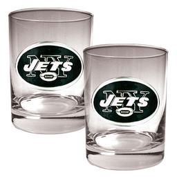 NFL New York Jets 2pc. 14oz. Rocks Glass Set