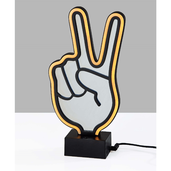 Simplee Adesso Infinity Neon Peace Sign Table/Wall Lamp