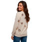 Womens Tru Self Long Sleeve Sequin Football Sweater - image 2