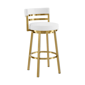 Armen Living Madrid 26in. Brushed Stainless Steel Swivel Barstool - image 1