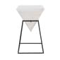 9th & Pike&#174; White Metal and Wood Modern Accent Table - image 2