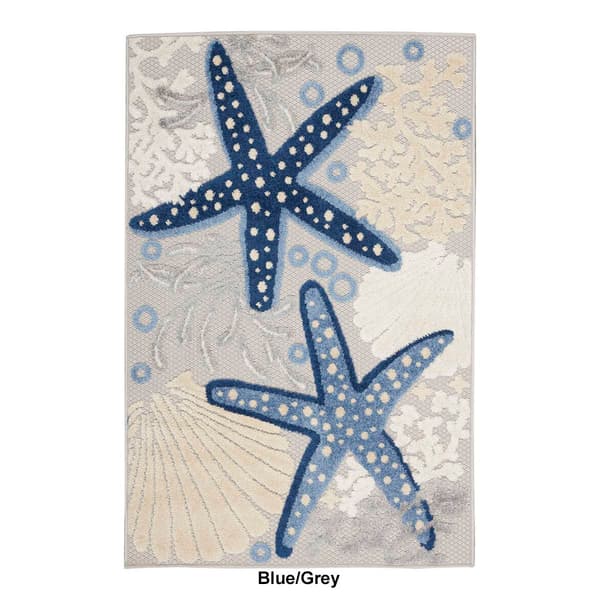 Nourison Aloha Starfish Print Indoor/Outdoor Area Rug