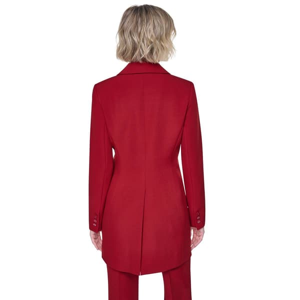 Womens DKNY Long Sleeve One Button Long Blazer