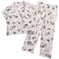 Womens Laura Ashley&#40;R&#41; Paris Short Sleeve Notch Collar Pajama Set - image 1
