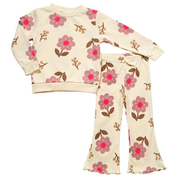 Baby Girl (12-24M) bon bebe(R) 2pc.Floral Top & Leggings Set - image 