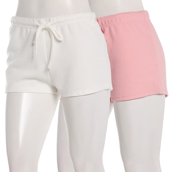Juniors Eye Candy 2pk. Waffle Shorts