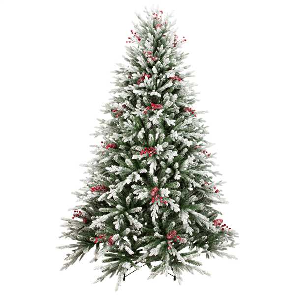 Northlight Real Touch™ 6.5ft. Flocked Grove Fir Christmas Tree