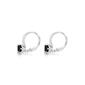 Gemminded Sterling Silver 6mm Cushion Onyx & White Topaz Earrings - image 5