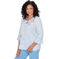 Womens Alfred Dunner St. Augustine Stripe Floral Blouse - image 3