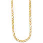 Gold Plated over Sterling Silver Square Figaro Chain Necklace - image 3