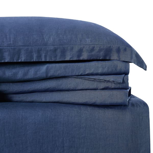 Brooklyn Loom Navy Moisutre Wicking Sheet Set