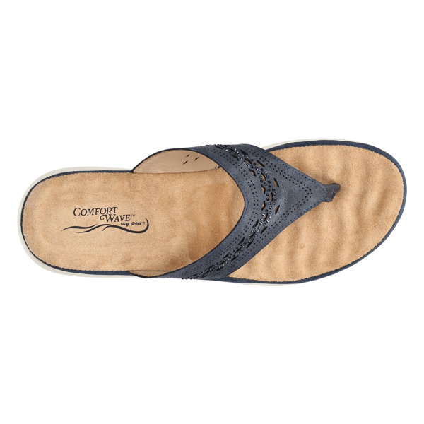 Womens Easy Street Sonny Platform Thong Sandals