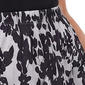 Petite NY Collection Pull On Black Floral Hacci Midi Skirt - image 4