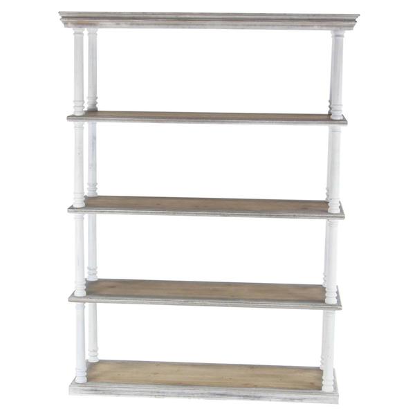 9th & Pike(R) Farmhouse Brown Wooden Shelving Unit