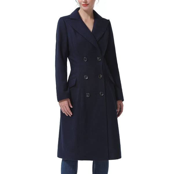 Womens BGSD Long Wool Peacoat - image 