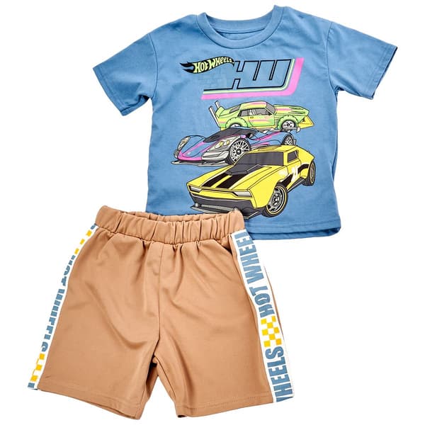 Toddler Boy Hot Wheels(R) Tricot Shorts Set - image 