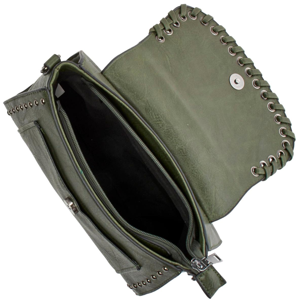 Sam & Hadley Whipstitch Stud Flap Crossbody