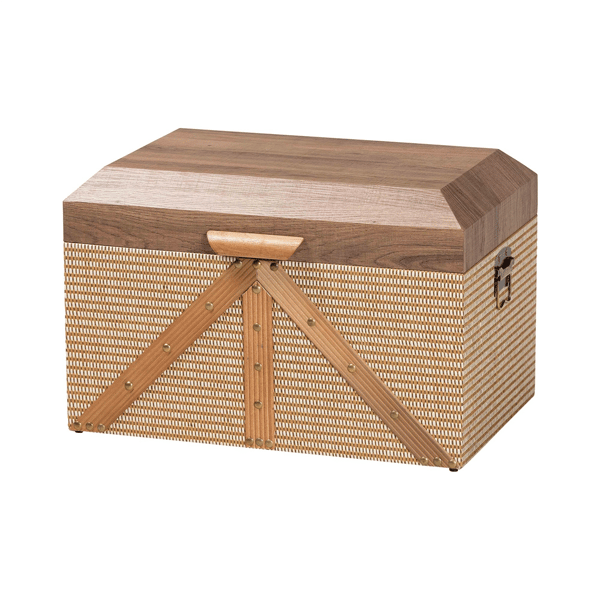 Baxton Studio Kande Woven Exterior Storage Trunk