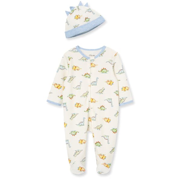 Baby Boy (NB-9M) Little Me® Dino-Mite Footed Sleeper with Hat