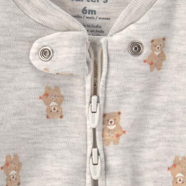 Baby Boy (NB-9M) Carter''s® Bear 2-Way Interlock Sleeper