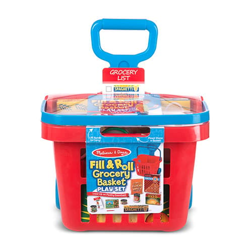 Melissa &amp; Doug(R) Rolling Grocery Basket - image 