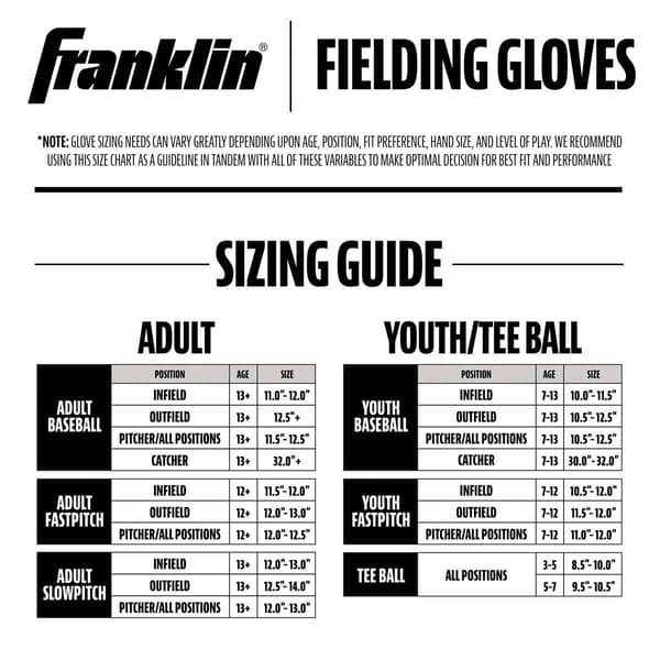 Franklin® 9.5in. Tee Ball Glove and Ball  - Black/Tan