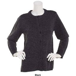 Petite Hasting & Smith Long Sleeve Marled Button Front Cardigan