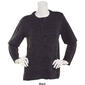 Plus Size Linda Matthews Long Sleeve Button Front Marled Cardigan - image 4