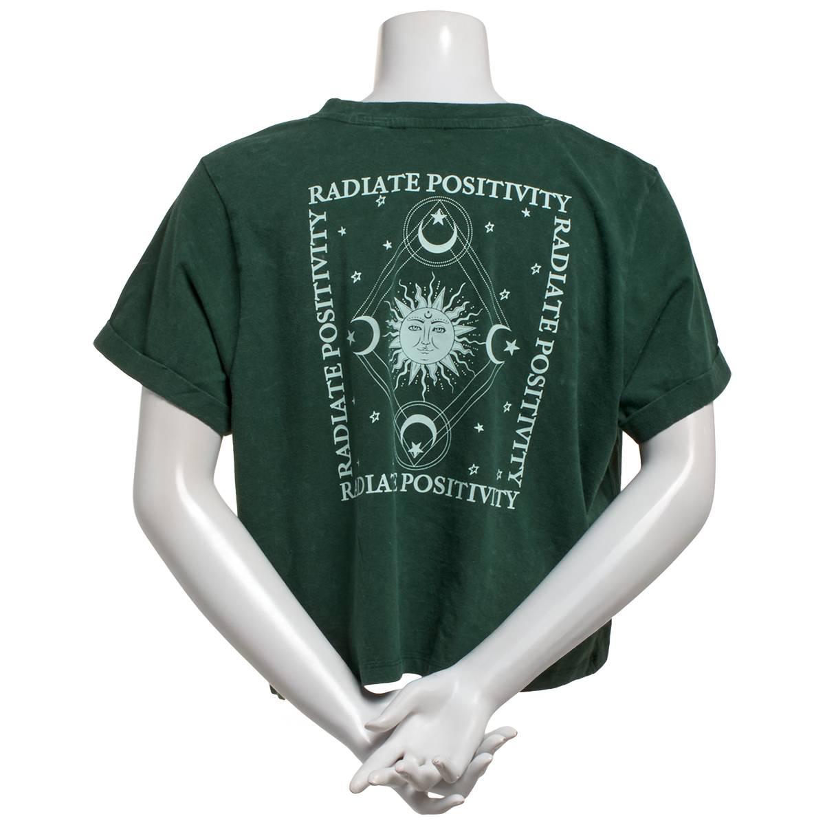 Juniors Attitude Not Included Radiate Positivity Crop Tee