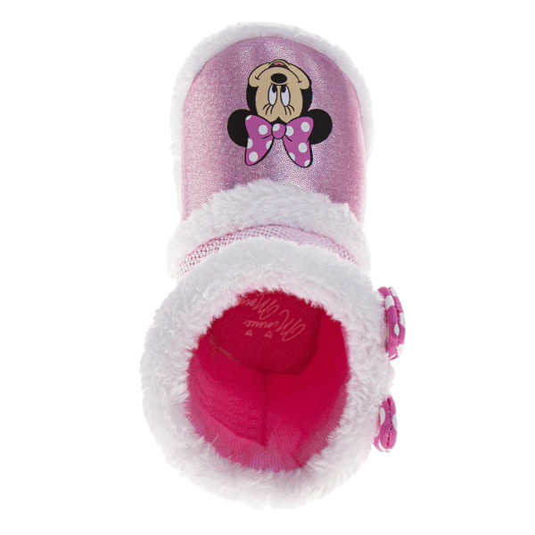 Toddler Girls Disney™ Warm Fluffy Minnie Mouse Slippers Booties