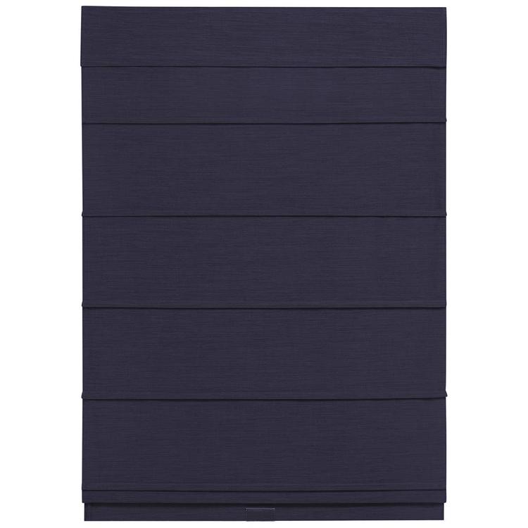 5in. Textured Fabric Cordless Roman Shades - Navy