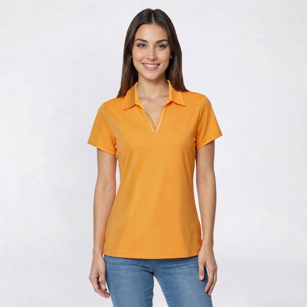 Womens Court Haley Short Sleeve Solid Polo - image 