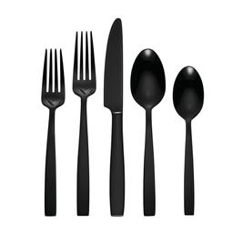 Hampton Forge Clearview Satin Black 20pc. Flatware Set