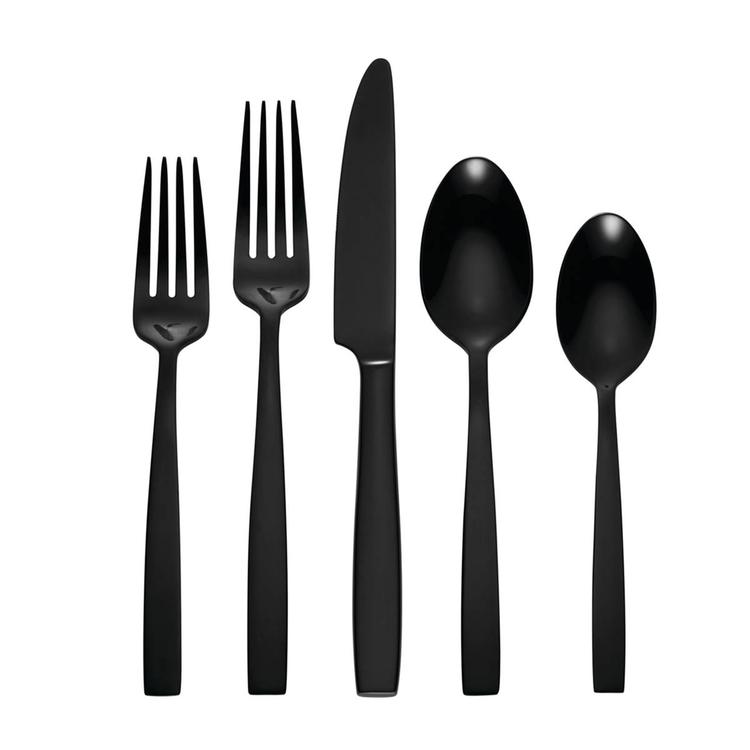 Hampton Forge Clearview Satin Black 20pc. Flatware Set