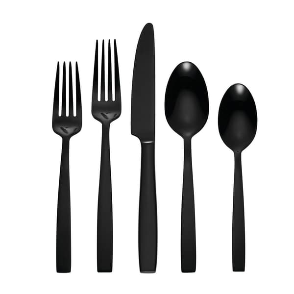 Hampton Forge Clearview Satin Black 20pc. Flatware Set - image 