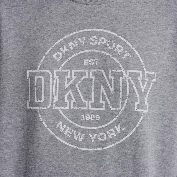 Womens DKNY Sport Collegiate Logo Long Pullover Sweatshirt