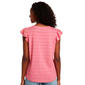 Women French Laundry Cap Flutter Sleeve Scallop Trim Blouse - image 2