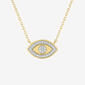 Gold Classics&#8482; Gold Plated Silver Mined Diamond Evil Eye Necklace - image 2