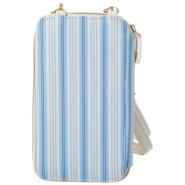 Womens Buxton Nautical Stripe Everywhere Crossbody Wallet