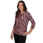 Womens Emaline Key Items 3/4 Sleeve Cowl Neck Floral Blouse - image 3