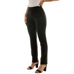 Womens Zac & Rachel Solid Pull On Slim Leg Compression Pants