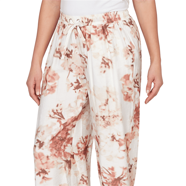Petite Skye’s the Limit Blooming Pastels Floral Wide Leg Pants